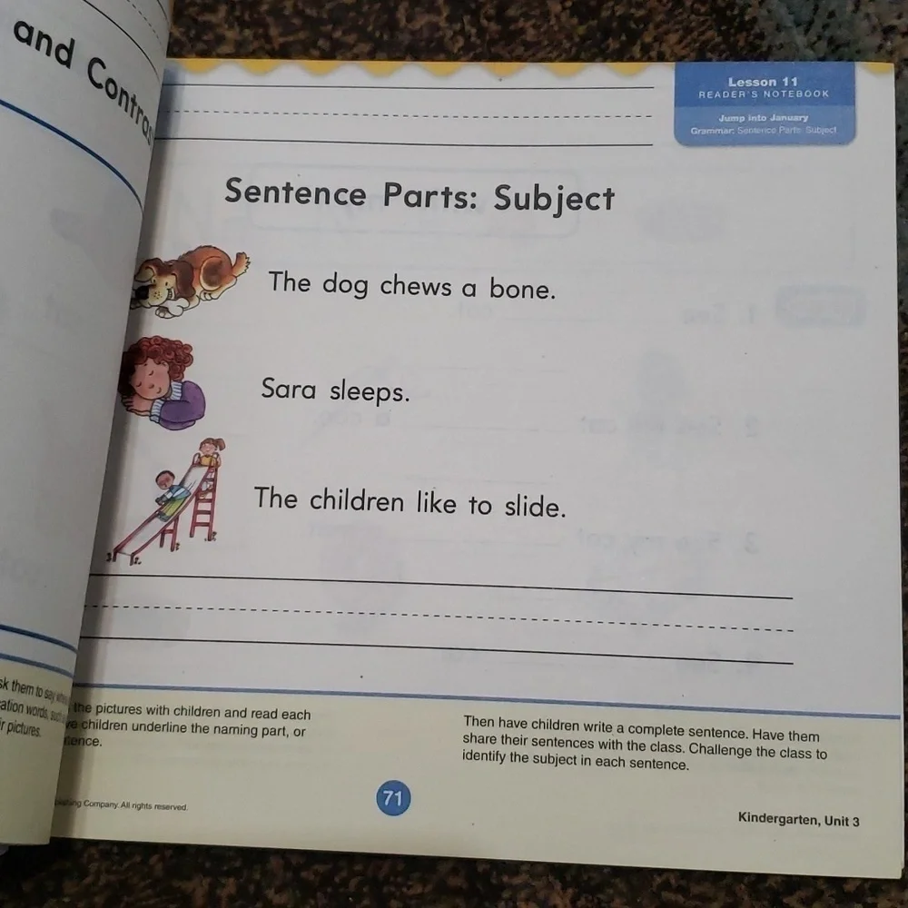 Harcourt journeys readers notebook grade kindergarten volume 1 never used